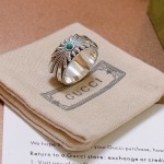 𝐆𝐮𝐜𝐜𝐢 925 Sterling Silver Double G Ring